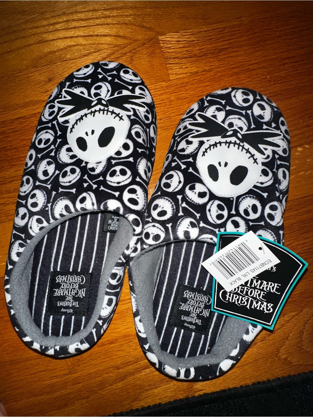 Disney The Nightmare Before Christmas Jack Skellington Allover Print Slippers - Picture 1 of 3